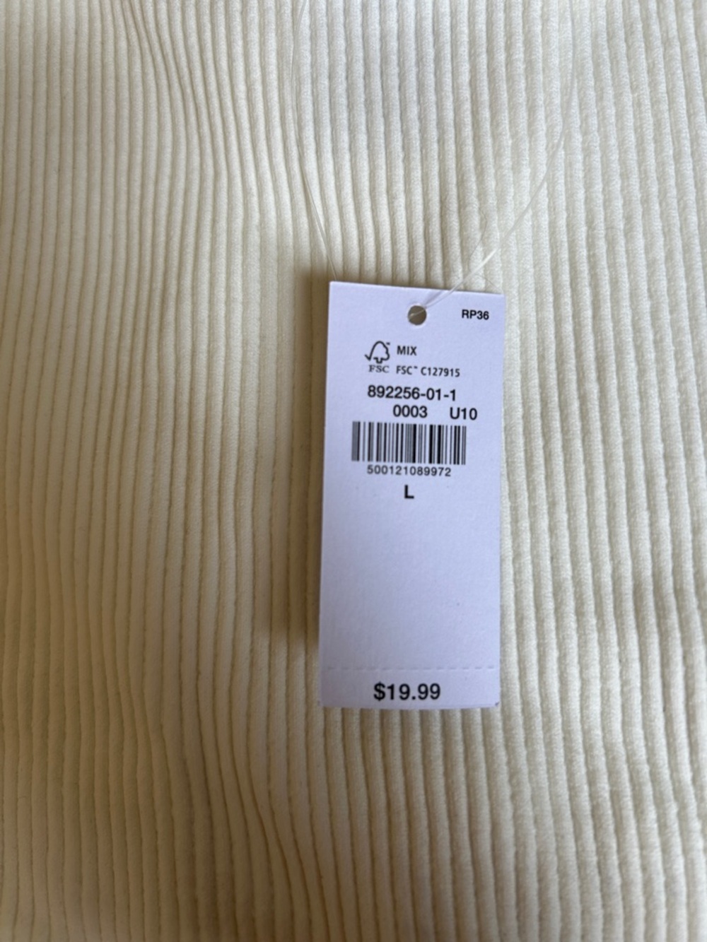 Old Navy Cream Ribbed Tee - Picture 5 of 5